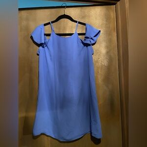 Naked Zebra Royal Blue Off Shoulder Dress